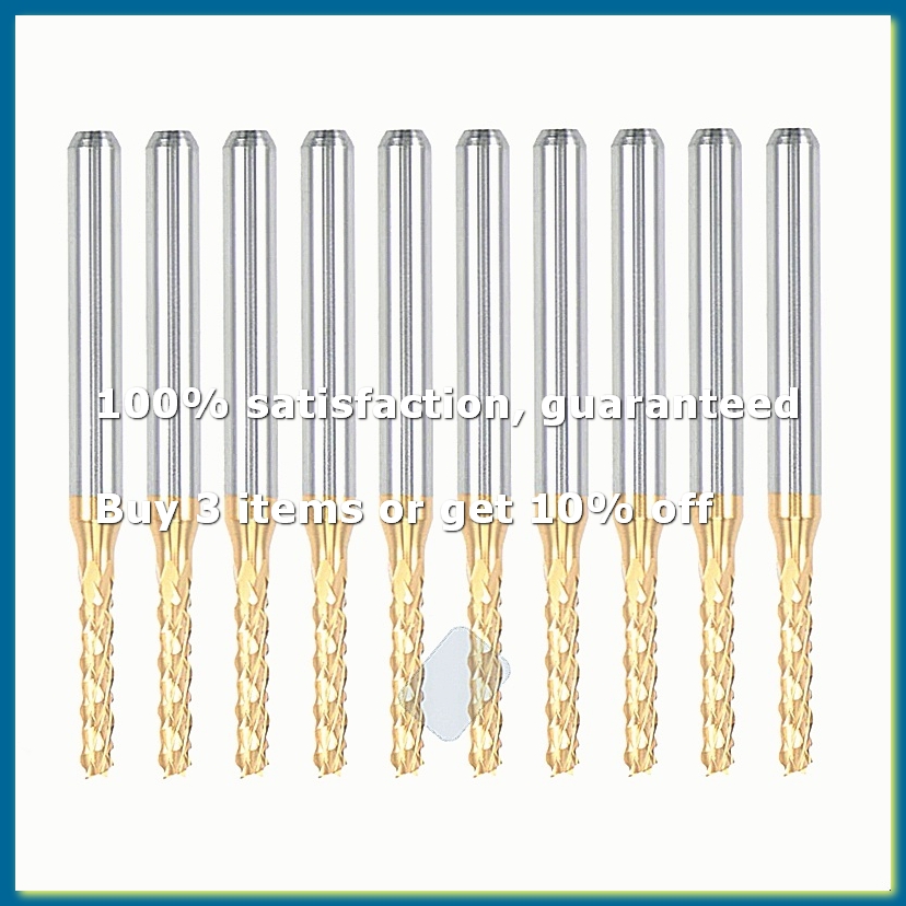 End Mill - Набор из 10 титановых фрез для