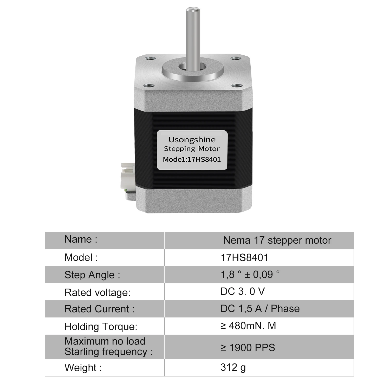 Шаговый двигатель Usongshine N – обзор и цена Nema 17 Stepper