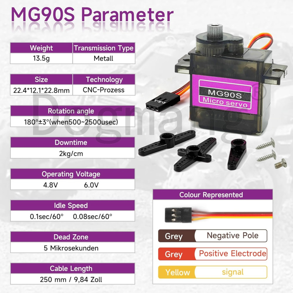MG90S Сервопривод 1/2/4/10/20/ – обзор и цена Servo 9G