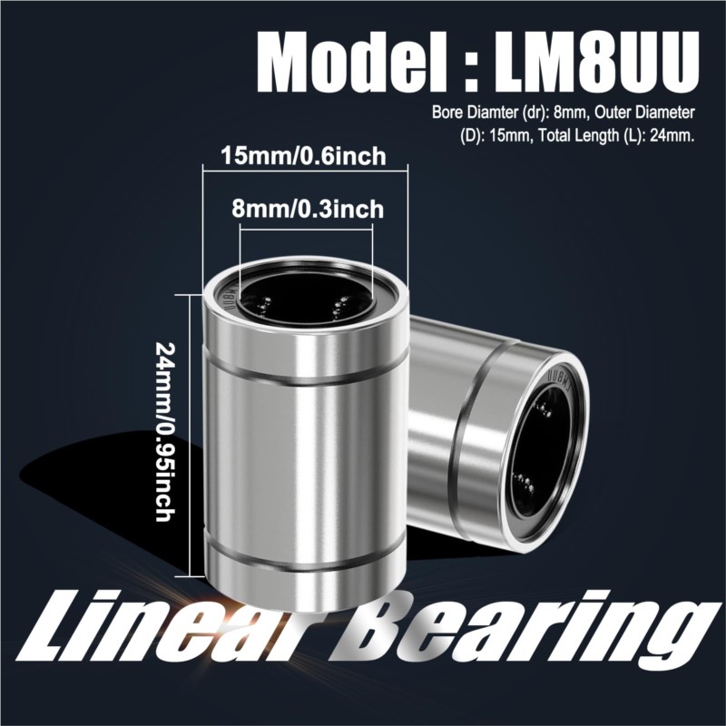 4/10 шт. LM8UU LM10UU LM16UU L – обзор и цена Lm8Uu Bearing