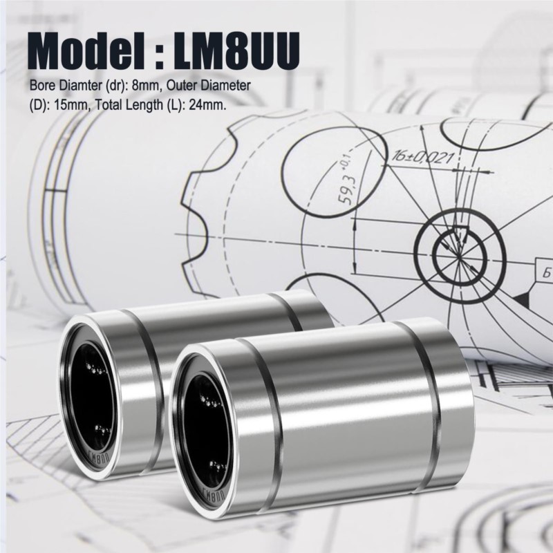 4/10 шт. LM8UU LM10UU LM16UU L – обзор и цена Lm8Uu Bearing